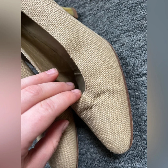 Vintage 1980s Yves Saint Laurent Rattan Heels, size 7 - Picture 3 of 12